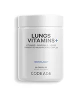 Codeage Lungs Vitamins, Milk Thistle, Zinc, Magnesium, Ginger, Mushrooms, Peppermint & Herbs, 90 ct