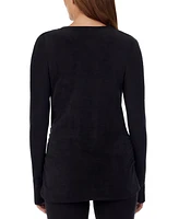 Cuddl Duds Women's Long-Sleeve Snap-Front Maternity Top