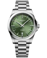 Longines Men's Swiss Automatic Conquest Stainless Steel Bracelet Watch 41mm