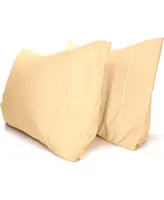 2PC Queen Rayon From Bamboo Solid Performance Pillowcase Set - Luxclub