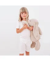 Bellabu Bear Toddler| Child Unisex Milk White 2-Piece Short Sleeve & Shorts Pajama Set