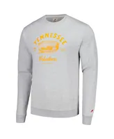 Men's League Collegiate Wear Heather Gray Distressed Tennessee Volunteers Stadium Essential Pullover Sweatshirt