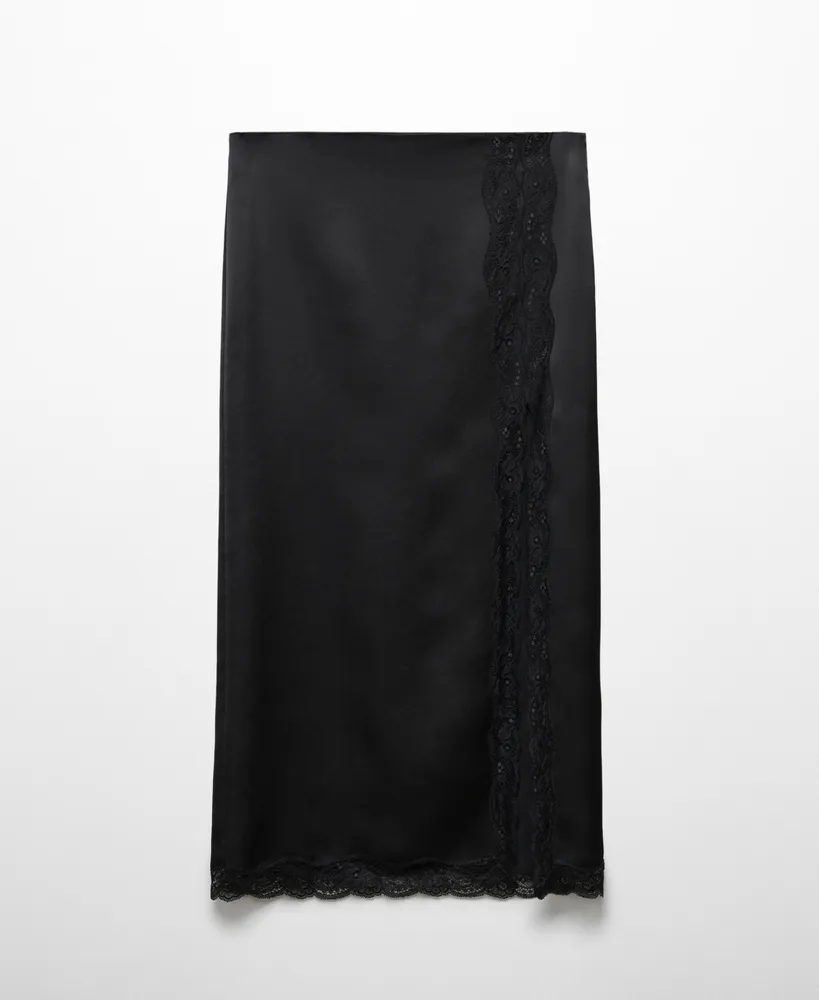 Mango Women's Lace Detail Skirt