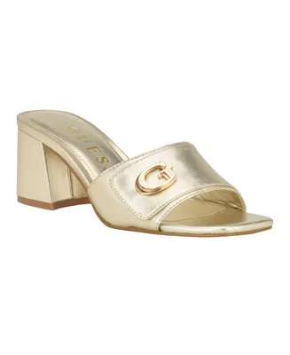 Guess Women's Gallai Slip-On Open Toe Block Heeled Sandals