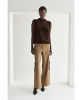 Crescent Women's Jolene Mock Neck Velvet Top