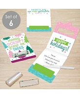 Merry and Bright Trees - Diy Cash Holder Gift - Funny Money Cards - Set of 6 - Assorted Pre