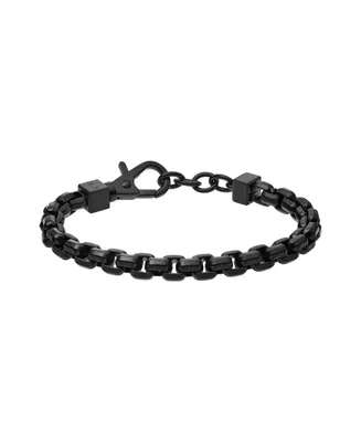 Armani Exchange Men's Black Stainless Steel Chain Bracelet