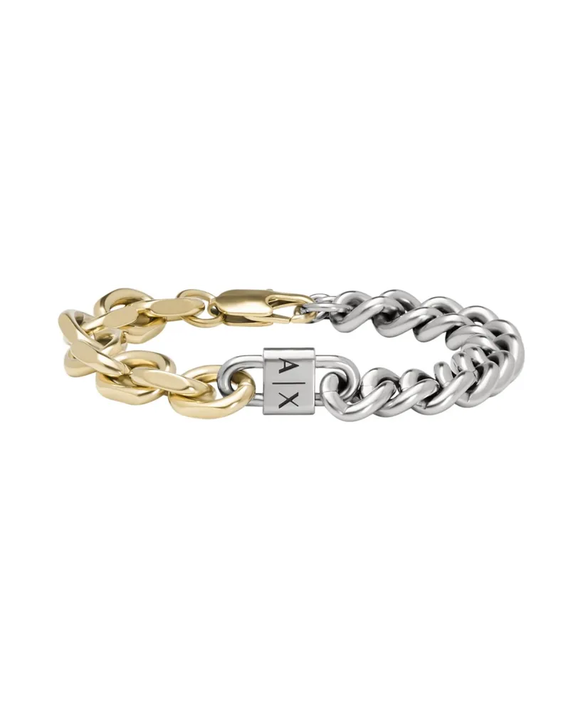 Armani Exchange Men's Two-Tone Stainless Steel Chain Bracelet