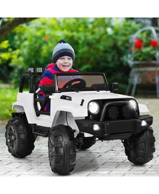 12V Electric Ride On Truck with Parental Remote Control and Led Lights