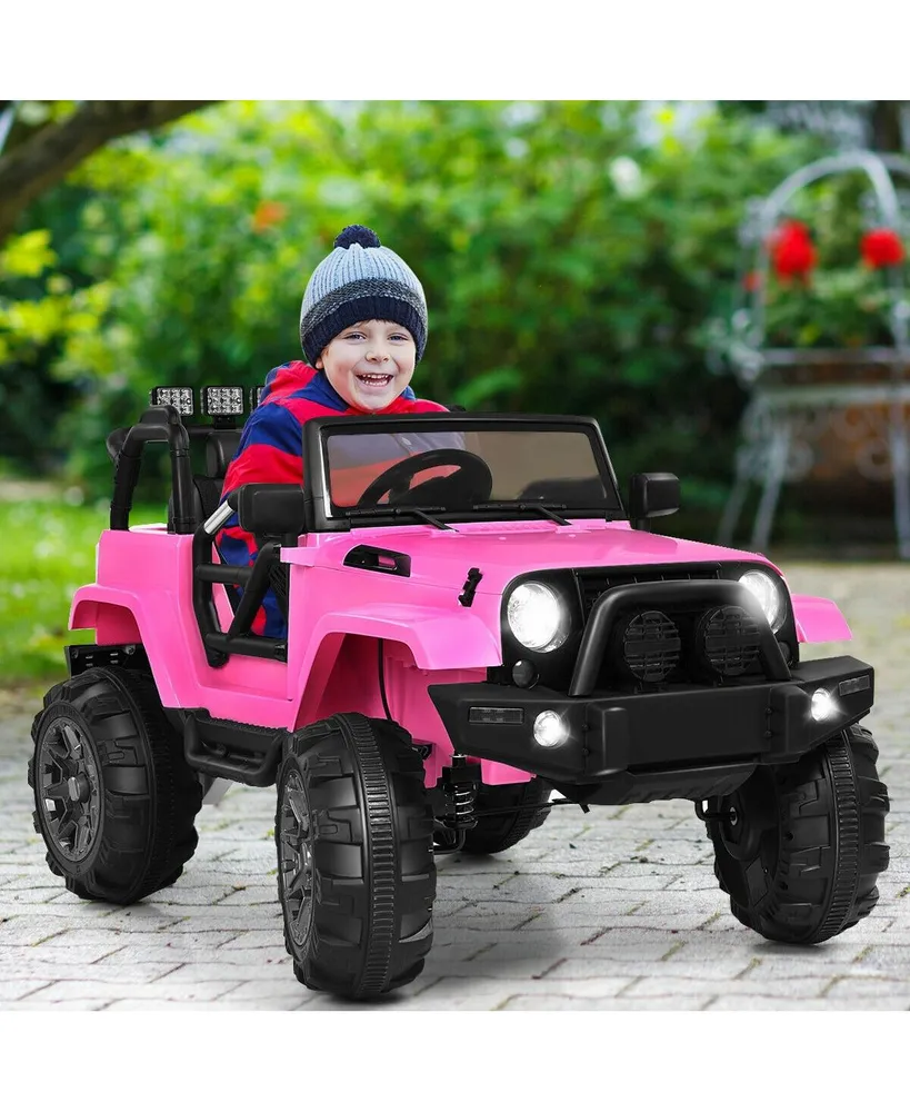 12V Electric Ride On Truck with Parental Remote Control and Led Lights