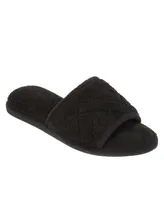 Dearfoams Women's Microfiber Terry Slide Slipper, Online Only