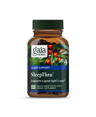 Gaia Herbs SleepThru - Natural Sleep Support Supplement with Organic Ashwagandha Root, Organic Magnolia Bark, Passionflower, and Jujube Date