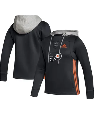 Women's adidas Black Philadelphia Flyers Skate Lace Primeblue Team Pullover Hoodie