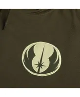 Men's and Women's Heroes & Villains Olive Star Wars Jedi Master Short Sleeve Pullover Hoodie