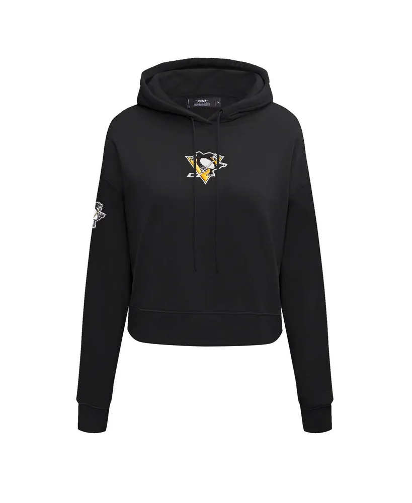Women's Pro Standard Black Pittsburgh Penguins Classic Chenille Pullover Hoodie