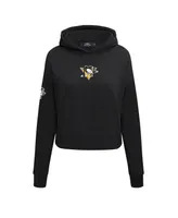 Women's Pro Standard Black Pittsburgh Penguins Classic Chenille Pullover Hoodie