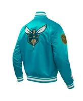 Men's Pro Standard Teal Charlotte Hornets 2023/24 City Edition Satin Full-Snap Jacket