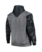 Men's Fanatics Heather Charcoal Houston Texans Big and Tall Camo Pullover Hoodie