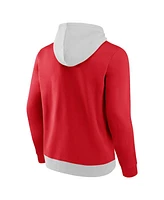 Men's Fanatics Red, Silver Atlanta Hawks Big and Tall Primary Arctic Pullover Hoodie
