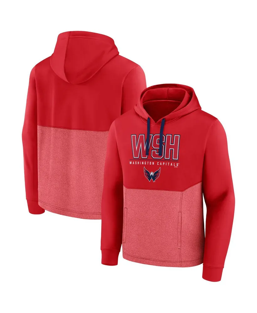 Men's Fanatics Red Washington Capitals Successful Tri-Blend Pullover Hoodie