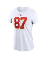 Women's Nike Travis Kelce White Kansas City Chiefs Player Name and Number T-shirt