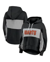 Women's Fanatics Black San Francisco Giants Filled Stat Sheet Pullover Hoodie