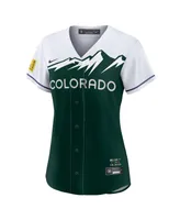 Women's Nike Charlie Blackmon White, Forest Green Colorado Rockies City Connect Replica Player Jersey