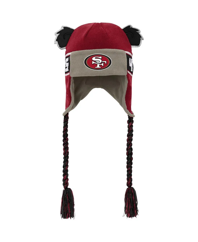 Toddler Boys and Girls Outerstuff Scarlet San Francisco 49ers Wordmark Ears Trooper Knit Hat