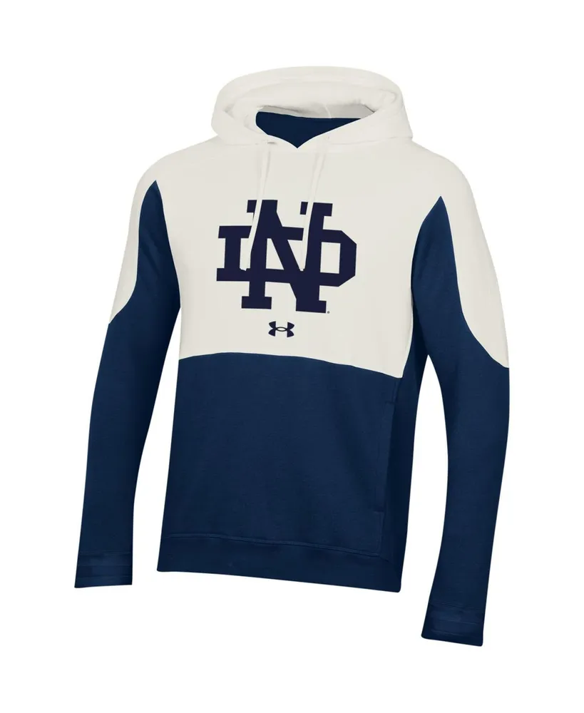 Men's Under Armour Navy Notre Dame Fighting Irish Iconic Pullover Hoodie