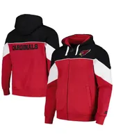 Men's Starter Cardinal, Black Arizona Cardinals Running Back Full-Zip Hoodie