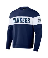 Men's Darius Rucker Collection by Fanatics Navy New York Yankees Stripe Pullover Sweatshirt