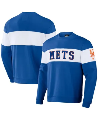 Men's Darius Rucker Collection by Fanatics Royal New York Mets Stripe Pullover Sweatshirt
