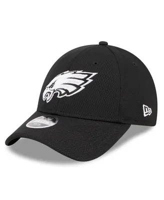 Youth Boys and Girls New Era Black Philadelphia Eagles Main B-Dub 9FORTY Adjustable Hat