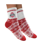 Women's ZooZatz Ohio State Buckeyes Fuzzy Holiday Crew Socks