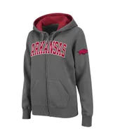 Women's Colosseum Arkansas Razorbacks Arched Name Full-Zip Hoodie