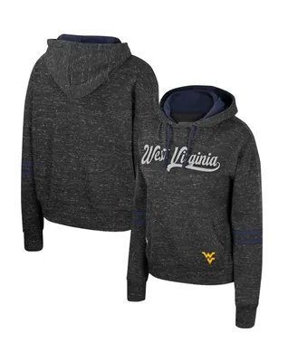 Women's Colosseum Charcoal West Virginia Mountaineers Catherine Speckle Pullover Hoodie