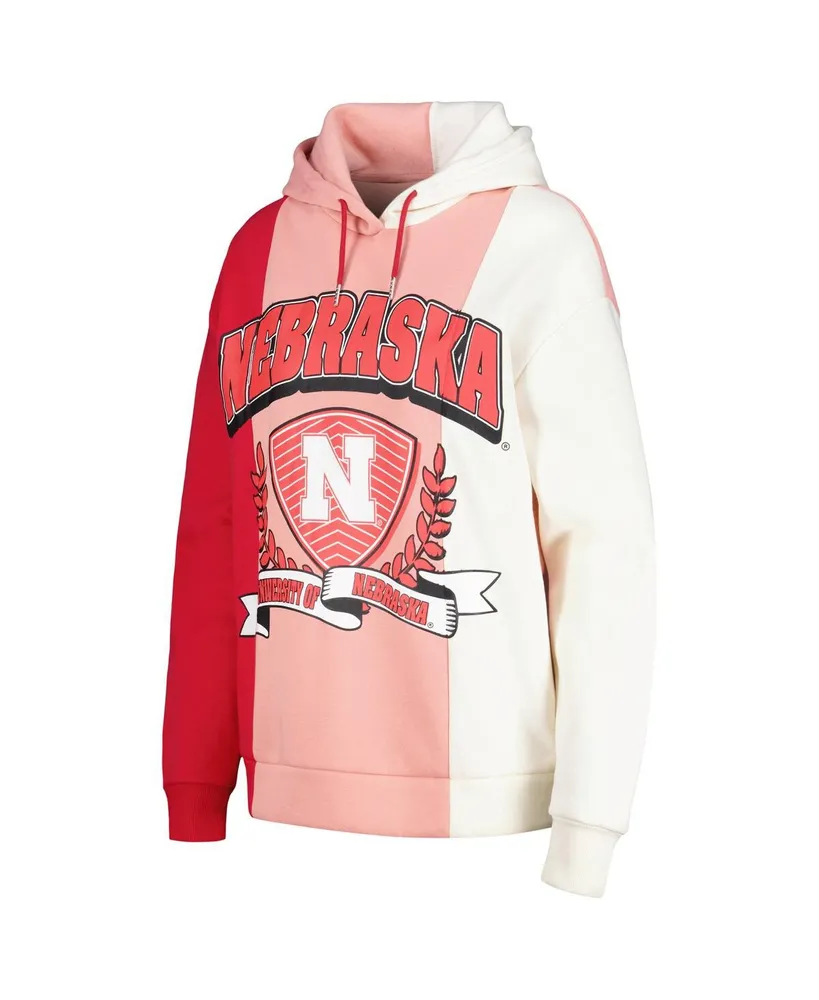 Women's Gameday Couture Scarlet Nebraska Huskers Hall of Fame Colorblock Pullover Hoodie
