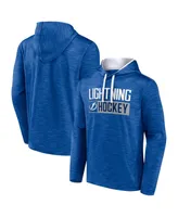 Men's Fanatics Heather Blue Tampa Bay Lightning Close Shave Pullover Hoodie