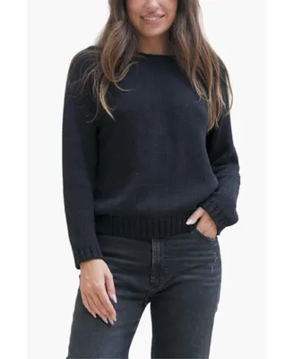 Paneros Clothing Women's Cotton Sloane Crewneck Pullover Sweater