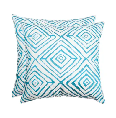 Safavieh Indoor/Outdoor Diamonds Five 20" x 20" Pillow (Set of 2)