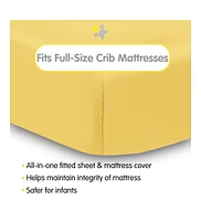 BreathableBaby All-in-One Fitted Sheet & Waterproof Cover for 52" x 28" Crib Mattress (2-Pack)