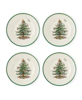 Spode Christmas Tree Dinner Plates, Set of 4