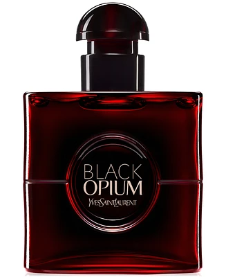 Yves Saint Laurent Black Opium Eau de Parfum Over Red Spray