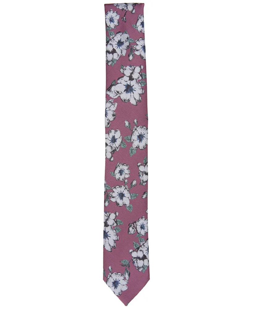Bar Iii Men's Sondley Skinny Floral Tie, Created for Macy's