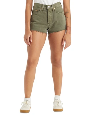 Levi's Women's 501 Button Fly Cotton High-Rise Denim Shorts