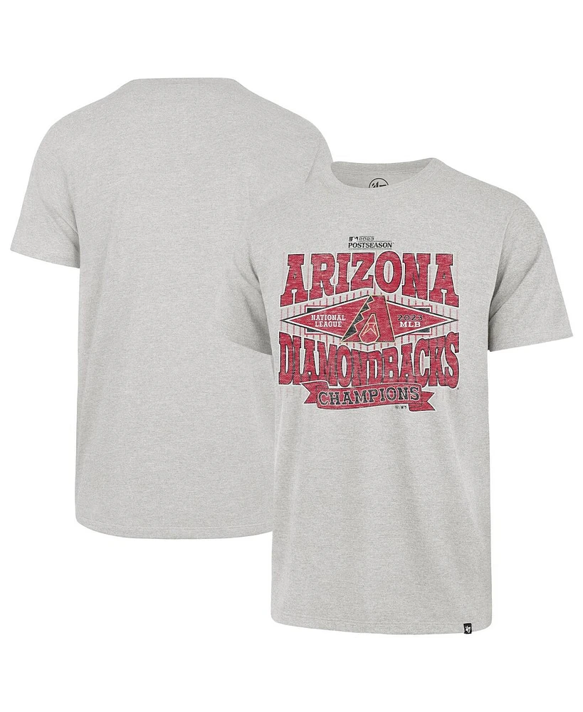 Men's '47 Brand Gray Arizona Diamondbacks 2023 National League Champions Franklin T-shirt