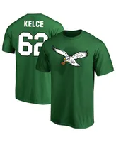 Men's Fanatics Jason Kelce Kelly Green Philadelphia Eagles Big and Tall Throwback Player Name and Number T-shirt