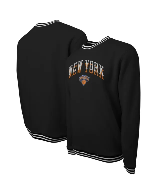 NEW Mens MAJESTIC New York NY Knicks Screen Print Blue Hoodie NBA  Sweatshirt
