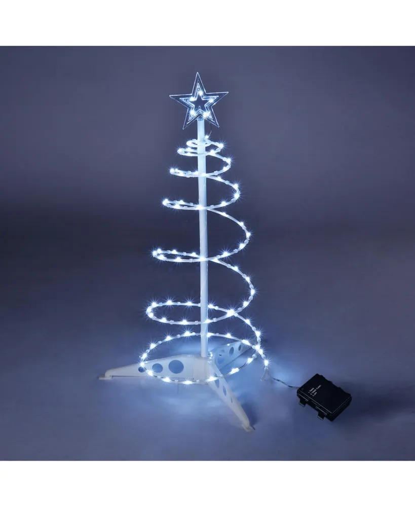 2 Ft Lighted Spiral Christmas Tree Light Cool White 79 Led Outdoor Yard Decor