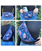 World Traveler Butterfly 14-Inch Fanny Pack Adjustable Crossbody Waist Pack